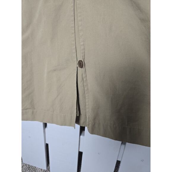 LL Bean Men's‎ Classic Beige Khaki Long Trench Raincoat Large Neutral - Picture 3 of 10